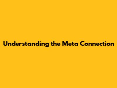 **Understanding the Meta Connection**