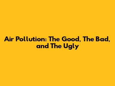 Air Pollution: The Good, The Bad, and The Ugly