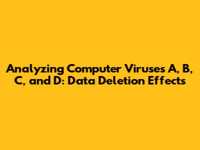 Analyzing Computer Viruses A, B, C, and D: Data Deletion Effects