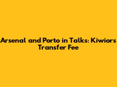 Arsenal and Porto in Talks: Kiwior's Transfer Fee