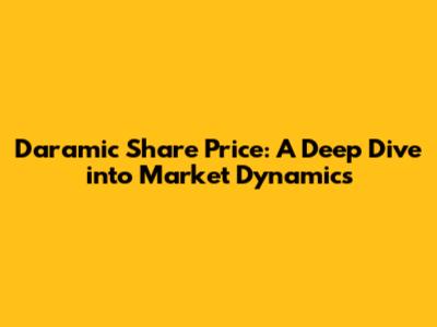 Daramic Share Price: A Deep Dive into Market Dynamics