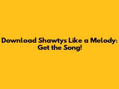 Download Shawty's Like a Melody: Get the Song!