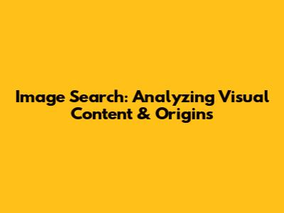 Image Search: Analyzing Visual Content & Origins