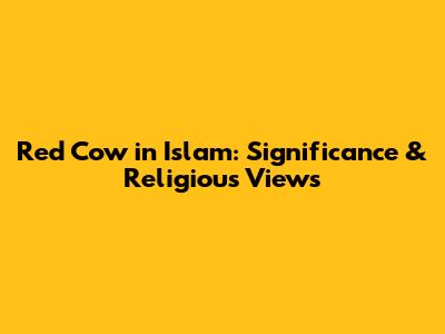 Red Cow in Islam: Significance & Religious Views