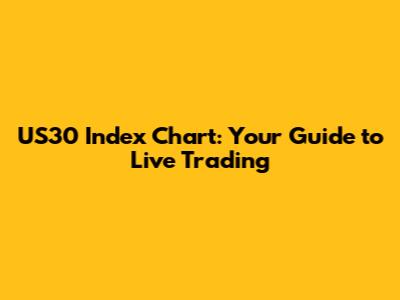 US30 Index Chart: Your Guide to Live Trading