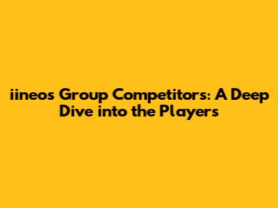 iineos Group Competitors: A Deep Dive into the Players