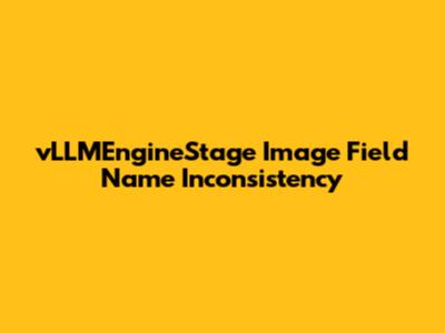 vLLMEngineStage Image Field Name Inconsistency